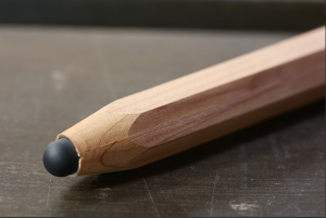 Timbrr cedar stylus with capacitive rubber tip