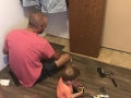 Getting the next generation ready: Andy's son Cooper is on the job!