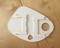 Tray design supports folded flat.