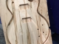 Guitar body cut from wood while at Summer NAMM 2019